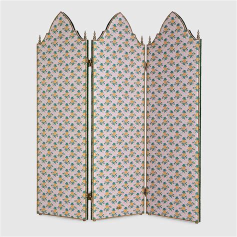 gucci three panel screens|Gucci Threefold Pineapple Jacquard Screen.